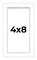 Panoramic Shadow Box 3/4" Depth White Picture Frame - UV Acrylic, Backing, Hanging Hardware